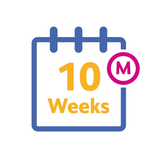 10 weeks manual balance payment logo