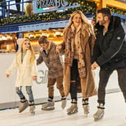 Family on ice rink