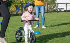 Young child on a bike