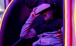 Kid with VR headset