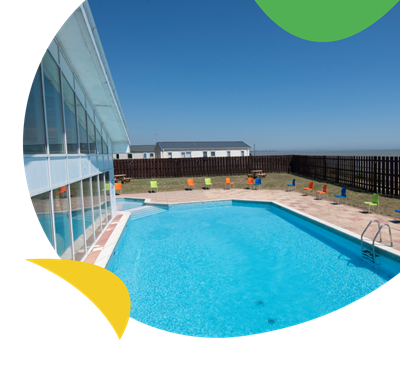 Outdoor swimming pool at Coopers Beach Holiday park