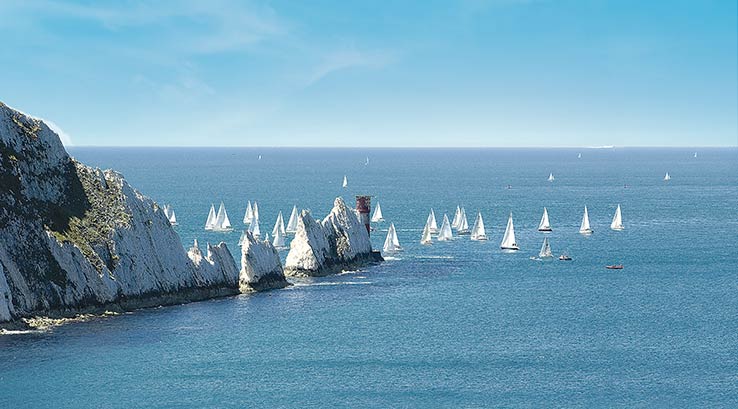 A view of The Needles on the Isle of Wight
