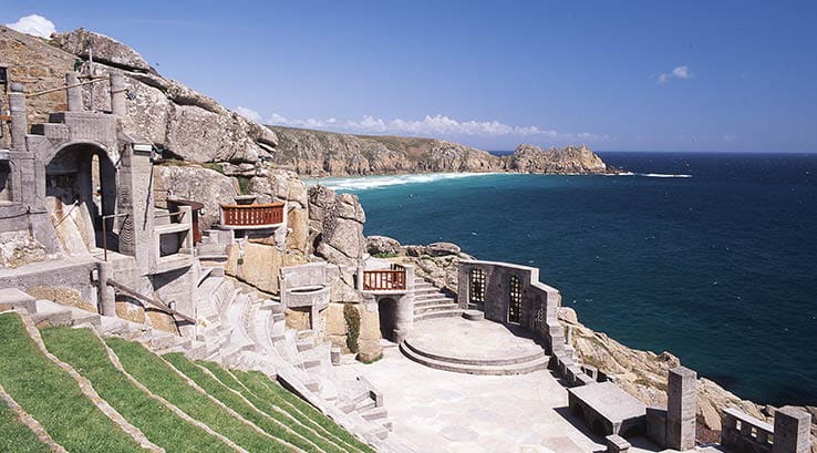 The Minack Outdoor Theatre overlooking the sea
