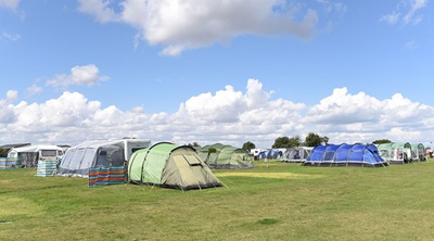 Tents and Withernsea campsite